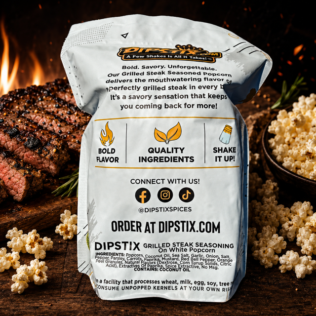 Grilled Steak Seasoned Popcorn - Image 3